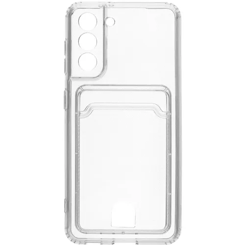 Чехол (клип-кейс) ZIBELINO Silicone Card Holder, для Samsung Galaxy S21, прозрачный [zsch-sam-s21-cam-trn]