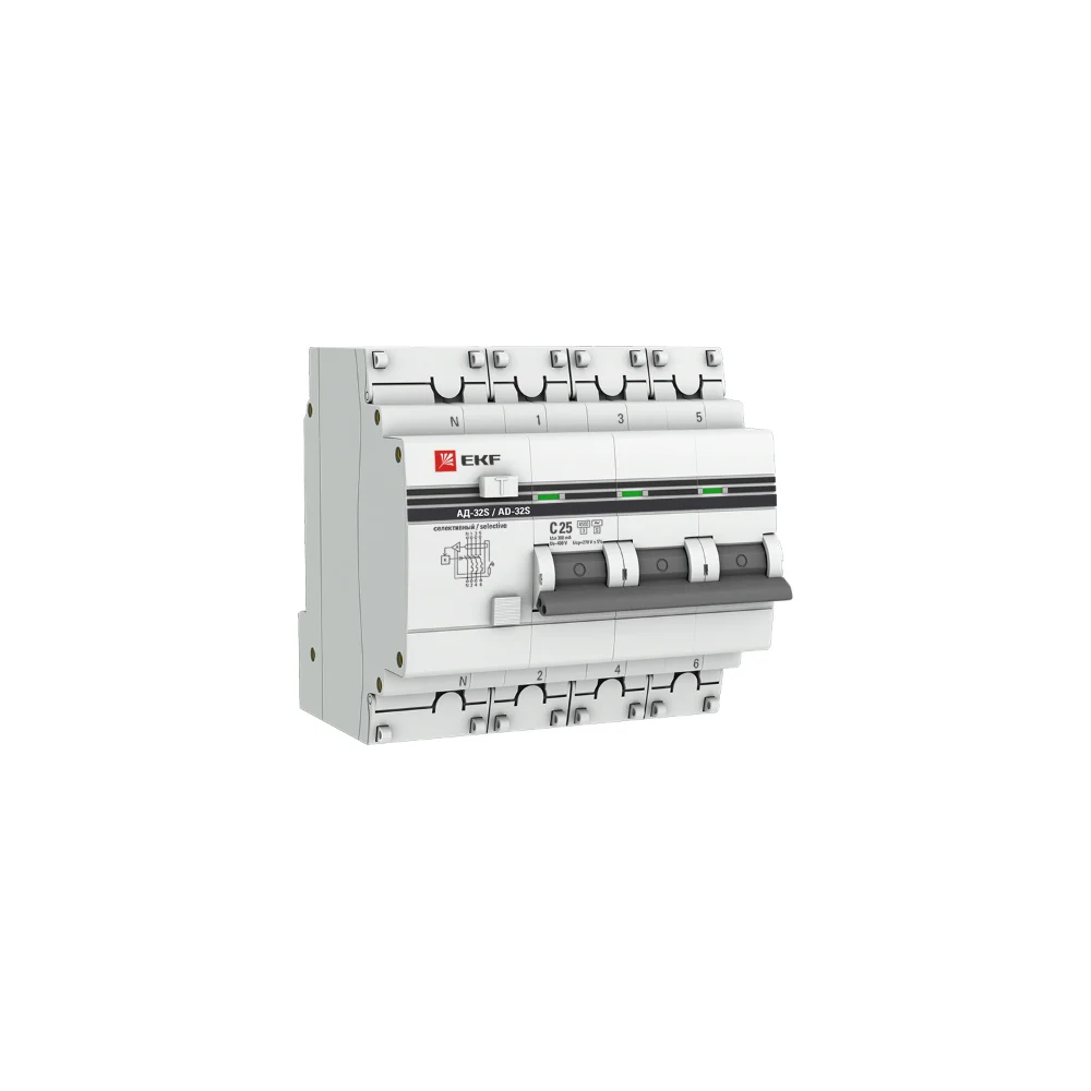 Дифференциальный автомат EKF PROxima DA32-25-300S-4P-PRO