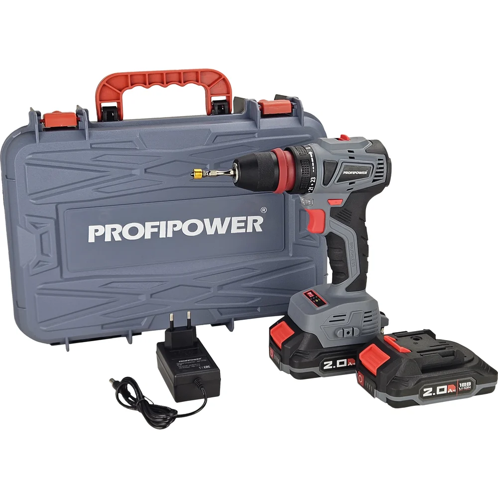 Аккумуляторный бесщеточный шуруповерт Profipower MKBL-18BM