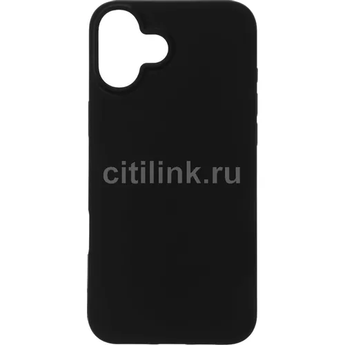 Чехол (клип-кейс) BORASCO Silicone Case, для Apple iPhone 16 Plus, черный [73521]