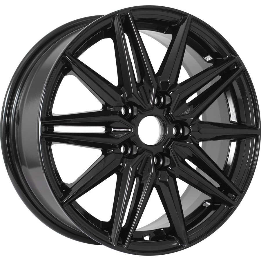 KD1670 6.5x16/5x114.3 D67.1 ET50 Black_Front_Polished