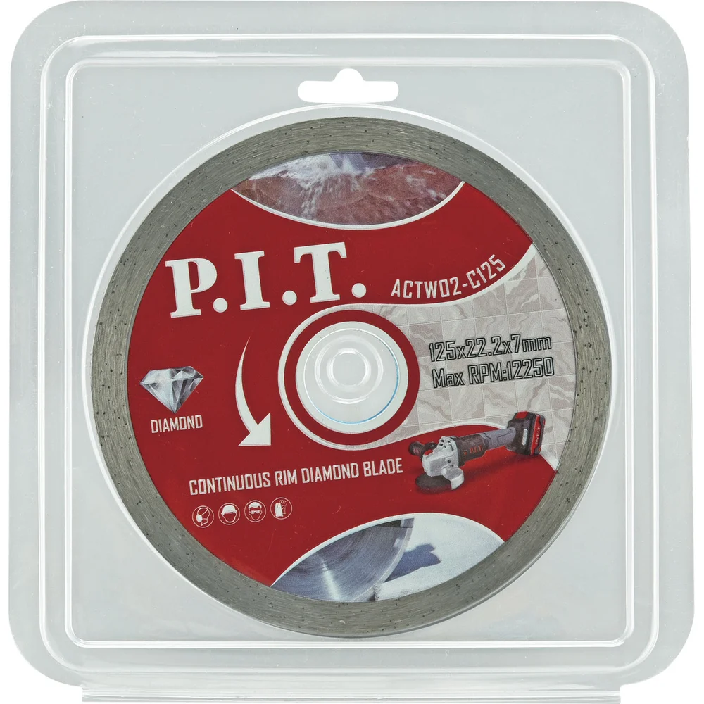 Диск алмазный отрезной сплошной P.I.T. 125x22.2x1.8 мм ACTW02-C125