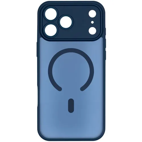 Чехол (клип-кейс) ZIBELINO Matte Shield, для Apple iPhone 17 Pro Max, противоударный, темно-синий [zms-apl-17-pro-max-msd-blblu]