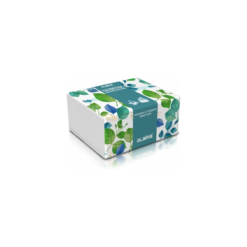 Салфетки косметические LAIMA 200 штук в упаковке, 2 слоя, 12.8х20 см, PREMIUM UNIT PACK 116357