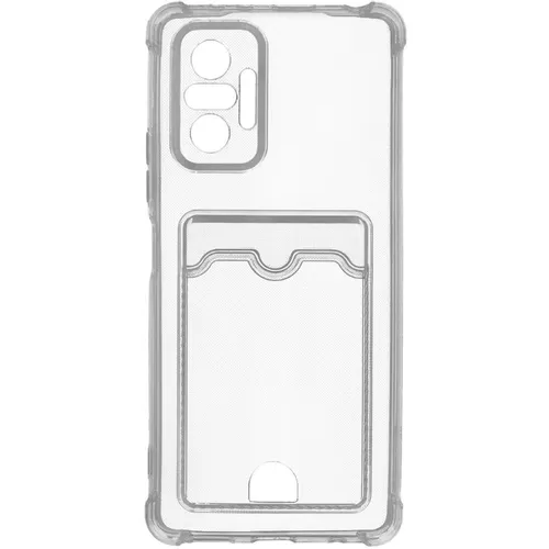 Чехол (клип-кейс) ZIBELINO Silicone Card Holder, для Xiaomi Redmi Note 10 Pro, прозрачный [zsch-xia-not10-pro-cam-trn]