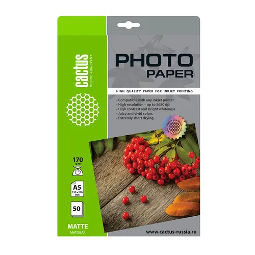 Фотобумага для струйной печати Cactus CS-MA517050