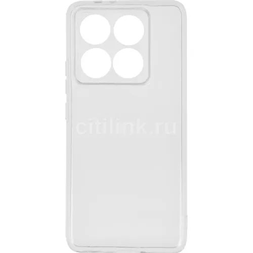 Чехол (клип-кейс) BORASCO Silicone Case, для Xiaomi 14T Pro, прозрачный [73786]