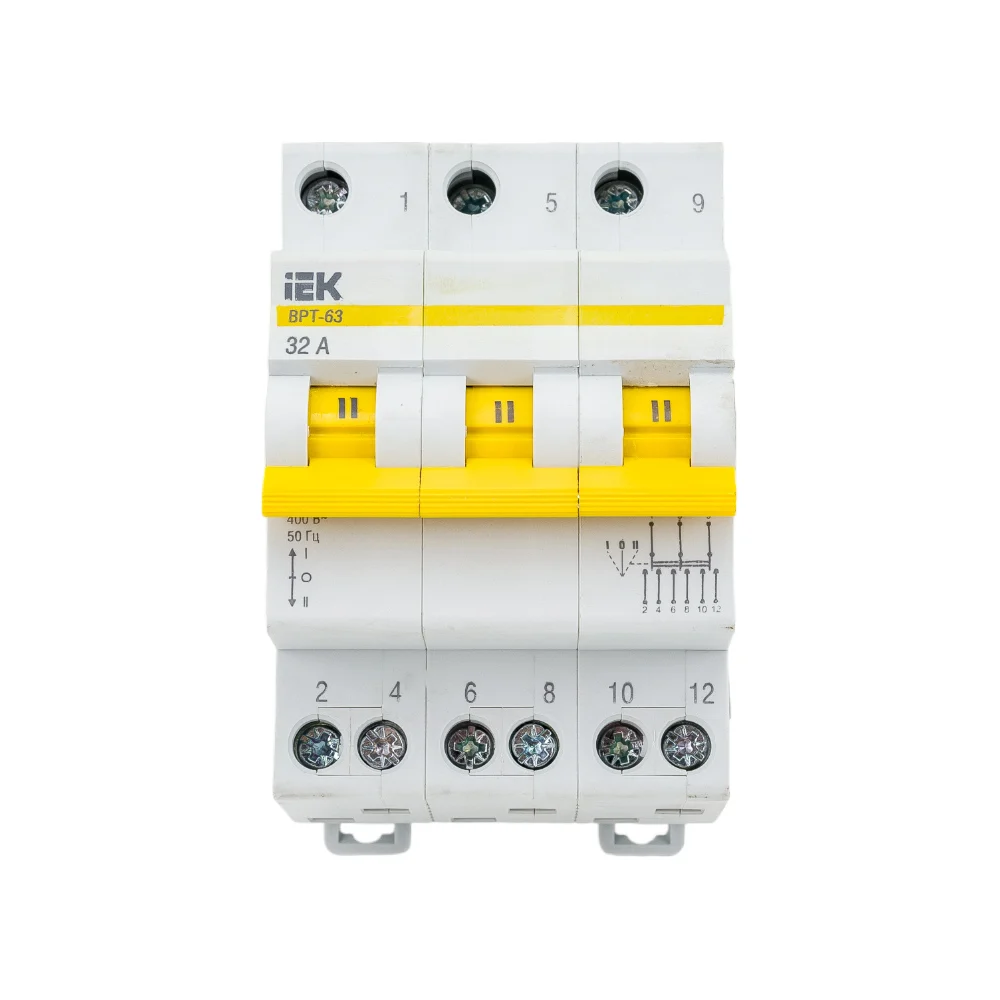 Трехпозиционный выключатель-разъединитель IEK MPR10-3-032