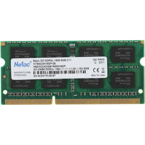 Оперативная память NETAC Basic NTBSD3N16SP-08