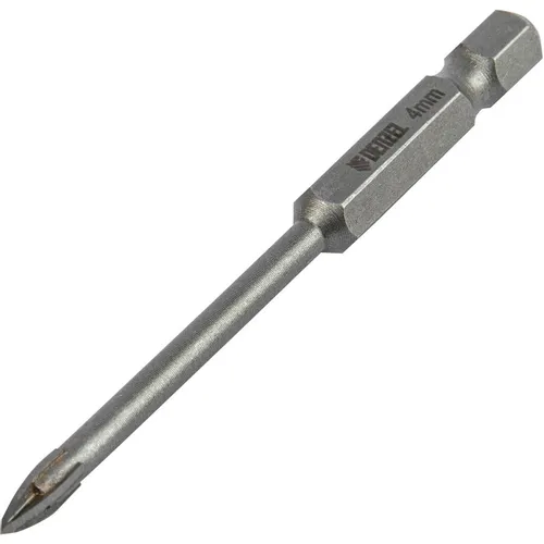 Сверло DENZEL 728023, по плитке, 4мм, шестигранный, 1шт