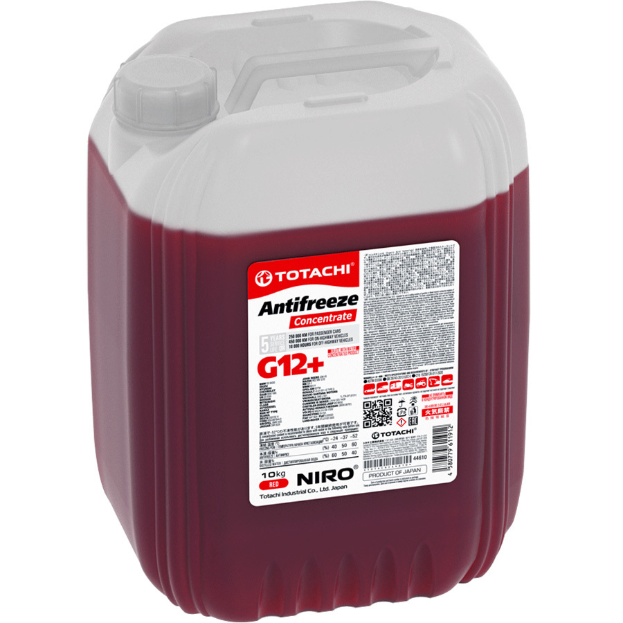 Антифриз Totachi NIRO Antifreeze красный G12+ 10кг