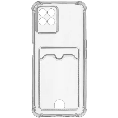 Чехол (клип-кейс) ZIBELINO Silicone Card Holder, для Realme 8i, прозрачный [zsch-rlm-8i-cam-trn]