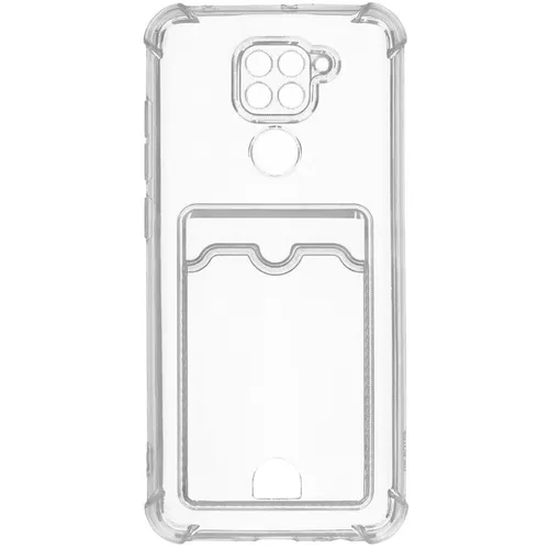 Чехол (клип-кейс) ZIBELINO Silicone Card Holder, для Xiaomi Redmi Note 9, прозрачный [zsch-xmi-not9-cam-trn]