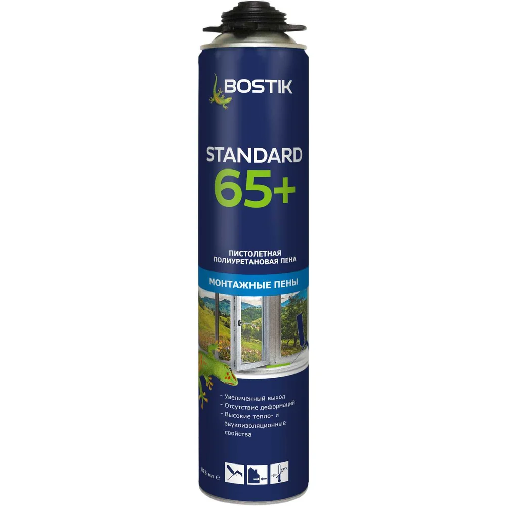 Пена пистолетная полиуретановая Bostik Standard 65+, 875 мл 20020021