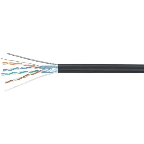 Кабель информационный CABEUS кат.5E, 305м, черный [ftp-4p-cat.5e-solid-st-out]