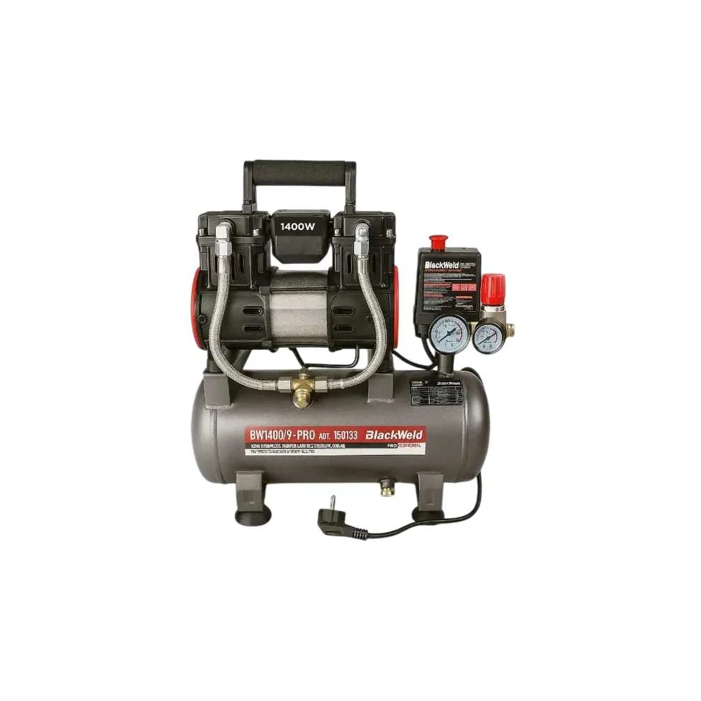 Компрессор коаксильный безмасляный BlackWeld BW1400/9-PRO