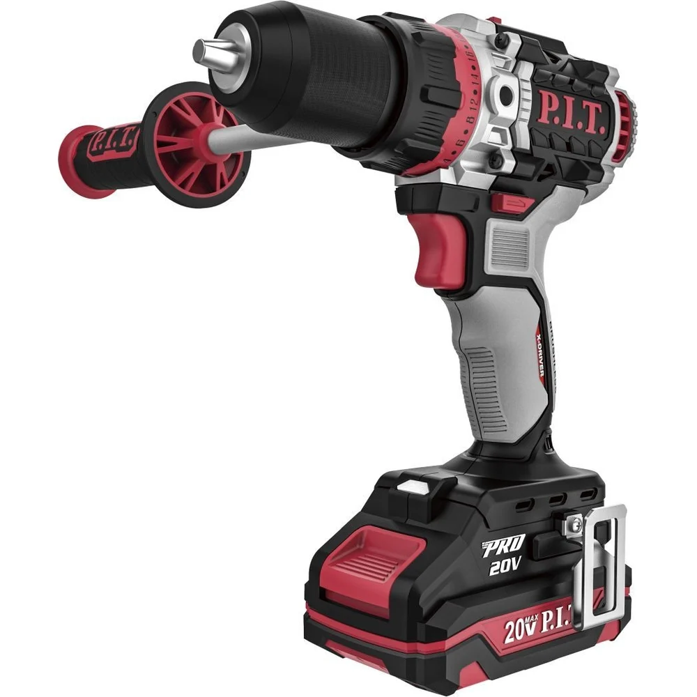 Ударная аккумуляторная бесщеточная P.I.T X-DRIVER 20 В 75 Нм патр 13 мм 2 СК PSB20H-13D/1