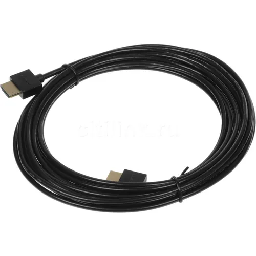 Кабель аудио-видео HDMI (m) - HDMI (m), ver 1.4, 5м, GOLD, черный