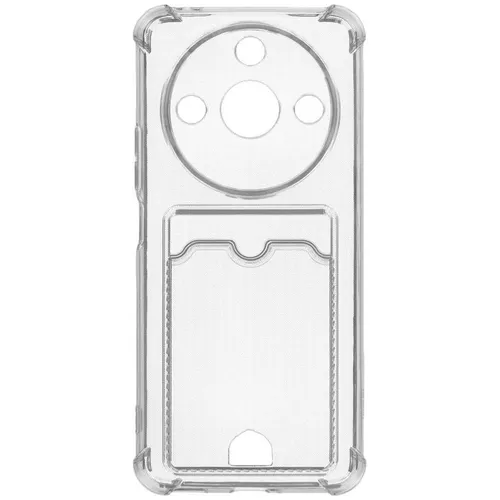Чехол (клип-кейс) ZIBELINO Silicone Card Holder, для Honor X9c Smart, прозрачный [zsch-hon-x9c-s-cam-trn]