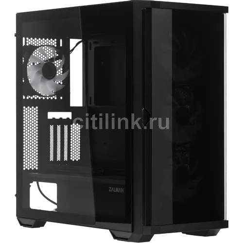 Корпус ATX Zalman Z10 Duo, Midi-Tower, без БП, черный