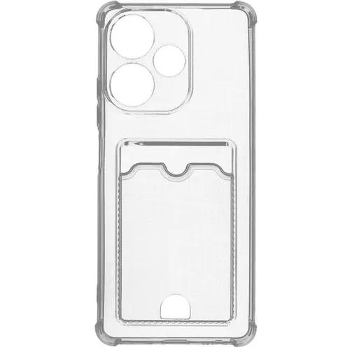 Чехол (клип-кейс) ZIBELINO Silicone Card Holder, для Infinix Hot 30, прозрачный [zsch-inf-h30-cam-trn]