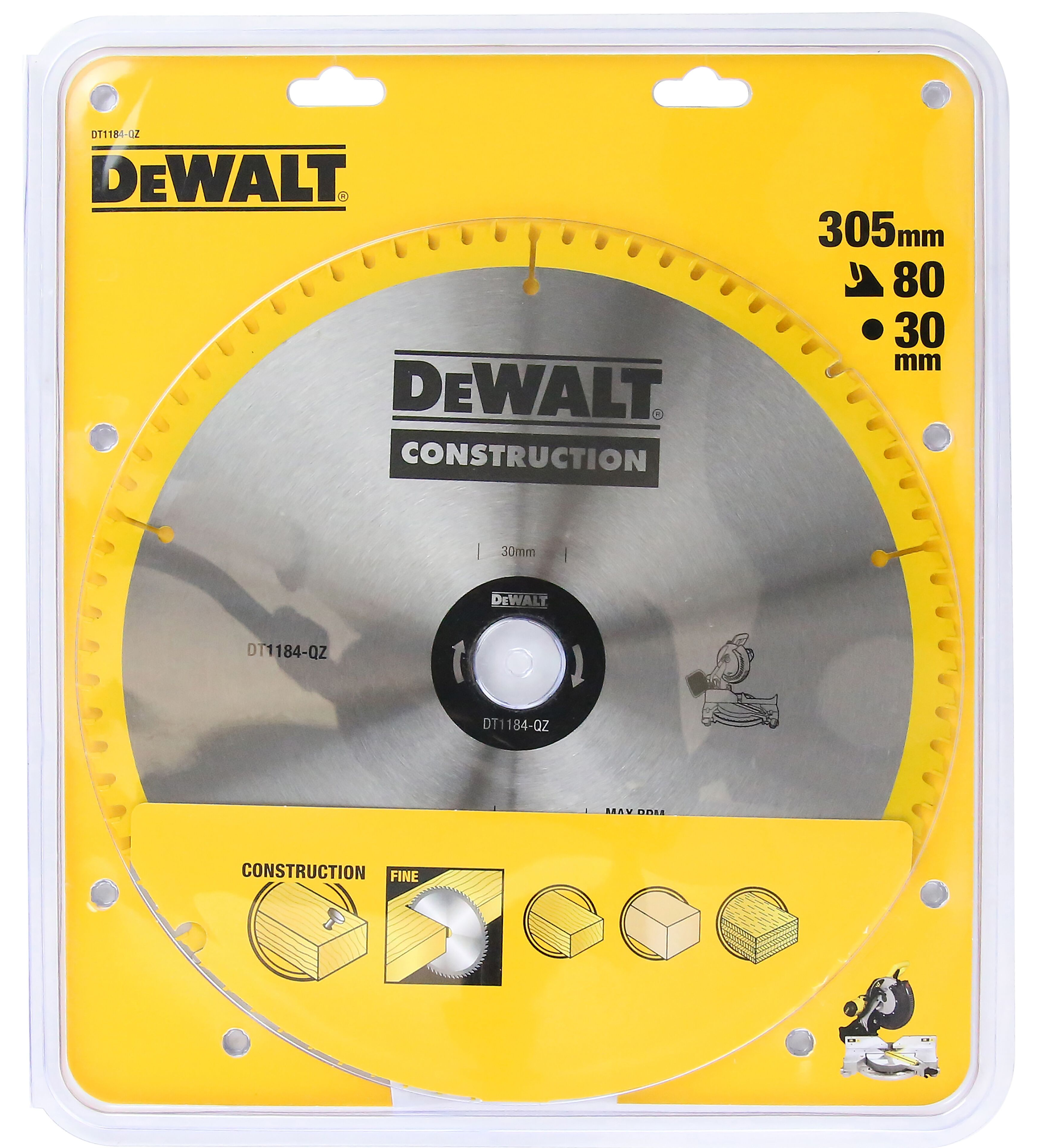 Пильный диск по дереву DEWALT DT1184