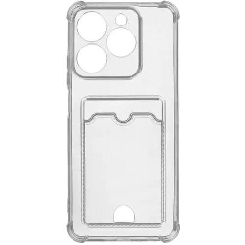 Чехол (клип-кейс) ZIBELINO Silicone Card Holder, для Realme C61, прозрачный [zsch-rlm-c61-cam-trn]