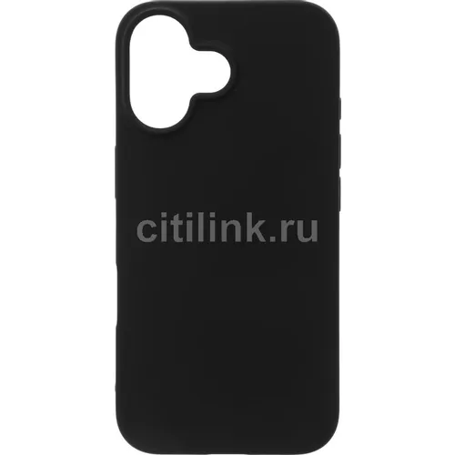 Чехол (клип-кейс) BORASCO Silicone Case, для Apple iPhone 16, черный [73513]