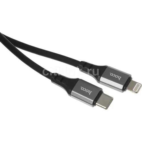 Кабель Hoco X86 iP Spear PD, Lightning (m) - USB Type-C (m), 1м, черный