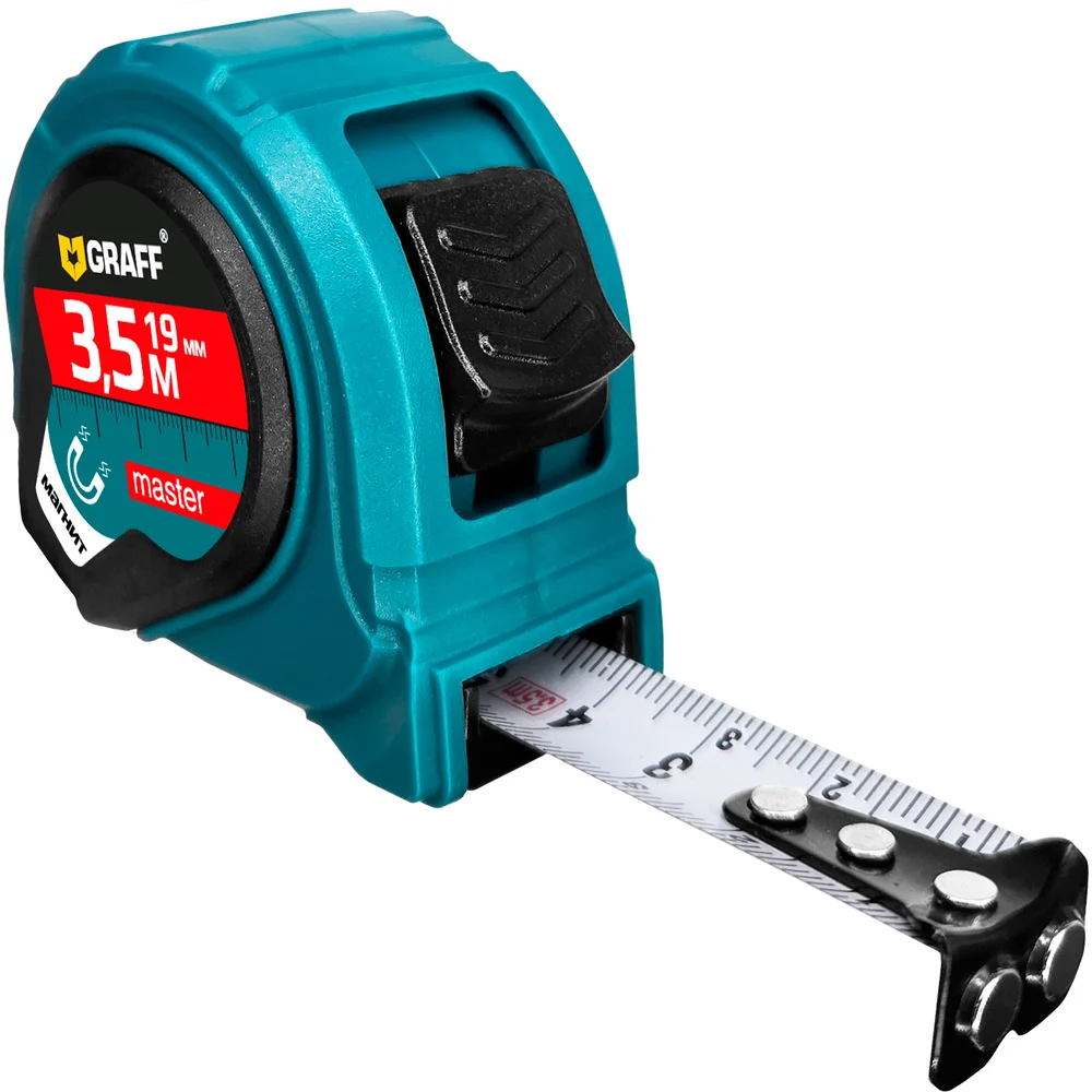 Рулетка измерительная с магнитом GRAFF 3,5м х 19мм Master 2514002