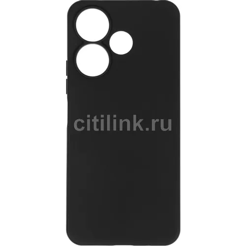 Чехол (клип-кейс) BORASCO Silicone Case, для Xiaomi Poco M6 4G, черный [73632]