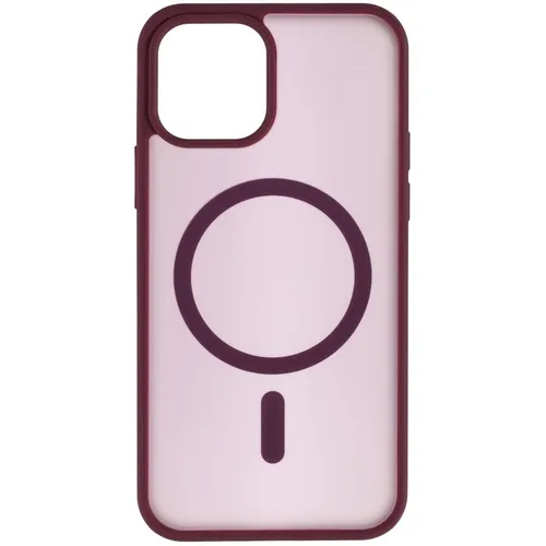 Чехол (клип-кейс) ZIBELINO Matte Shield, для Apple iPhone 12, противоударный, бургунди [zms-apl-12-msd-brg]