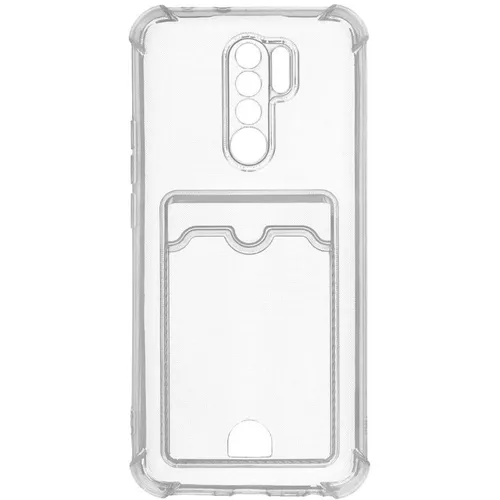 Чехол (клип-кейс) ZIBELINO Silicone Card Holder, для Xiaomi Redmi 9, прозрачный [zsch-xmi-rdm-9-cam-trn]