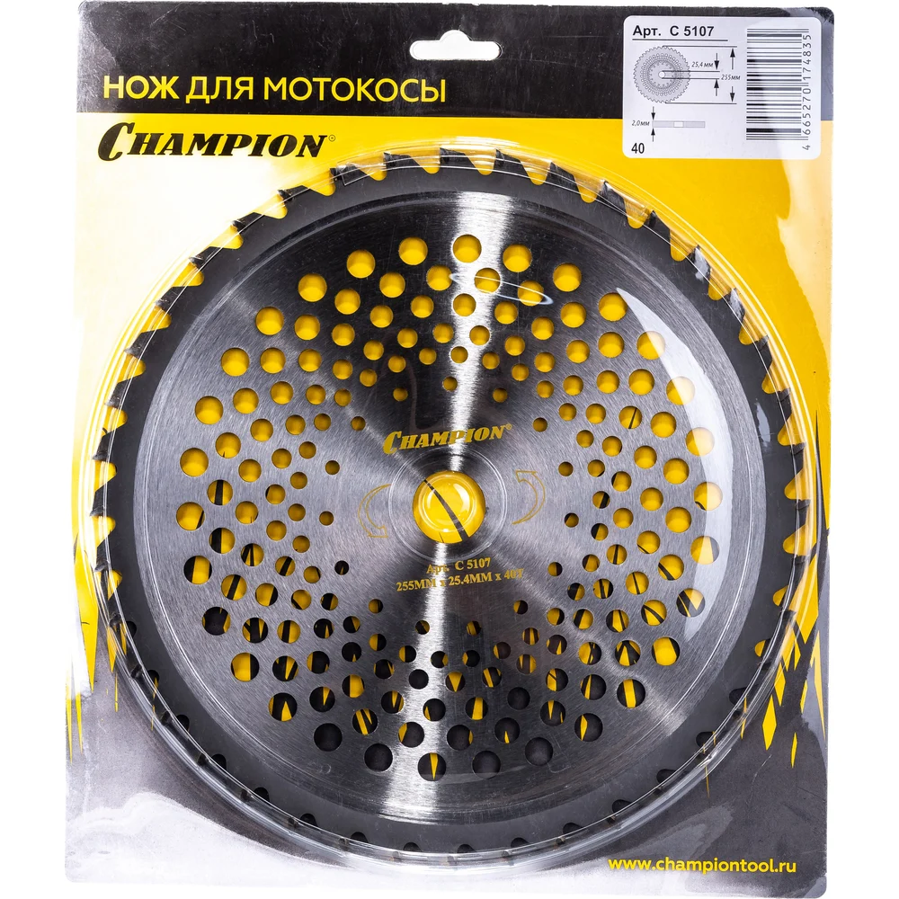 Нож с зубцами из твердого сплава 255х25.4 мм Champion C5107