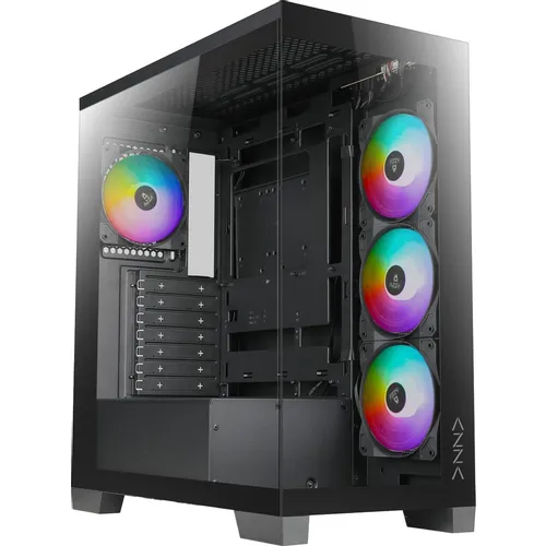 Корпус ATX AZZA Cove, Midi-Tower, без БП, черный [csaz-570b cove]