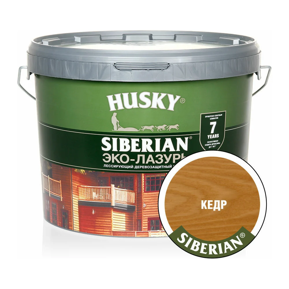 Эко-лазурь HUSKY кедр 9 л 25220