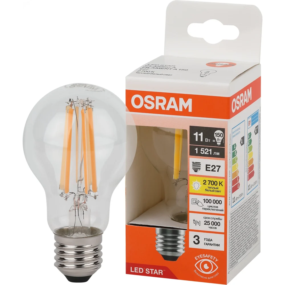 Филаментная светодиодная лампа Osram LS CLA150