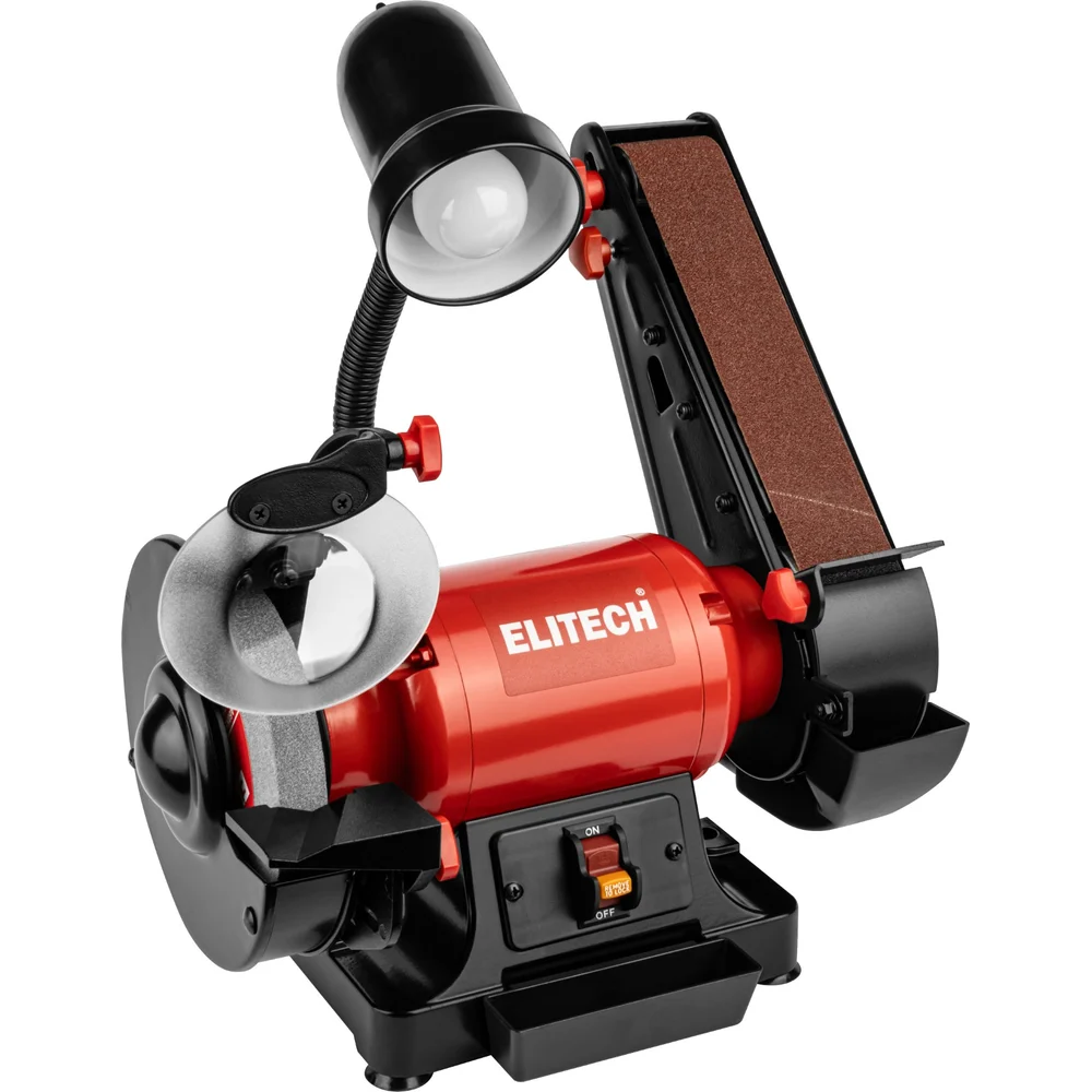 Заточный станок СТ 3015СЛ, 300 Вт, 150 мм + лента 686*50 мм Elitech 205226