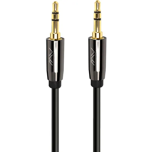 Кабель аудио CAWEON GG, Jack 3.5 (m) - Jack 3.5 (m), медь луженая, 3м, GOLD, черный [gg-3m]