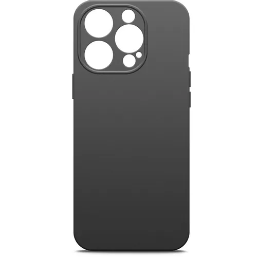 Чехол (клип-кейс) BORASCO Microfiber Case, для Apple iPhone 15 Pro, черный [72429]