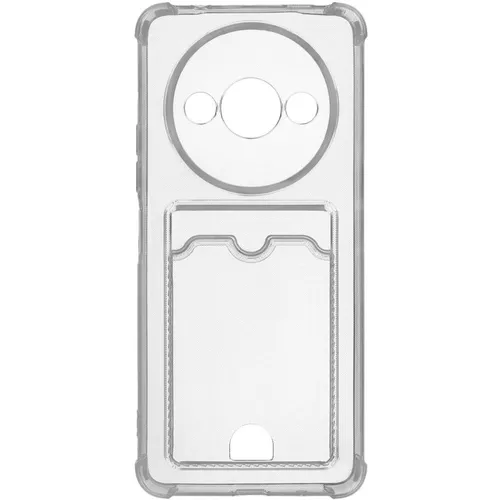 Чехол (клип-кейс) ZIBELINO Silicone Card Holder, для Xiaomi Redmi A3, прозрачный [zsch-xmi-rdm-a3-cam-trn]