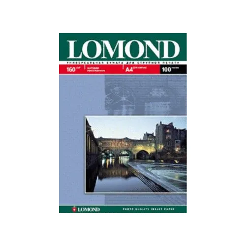 Фотобумага Lomond A4, для струйной печати, 25л, 160г/м2, белый, покрытие матовое [0102031]