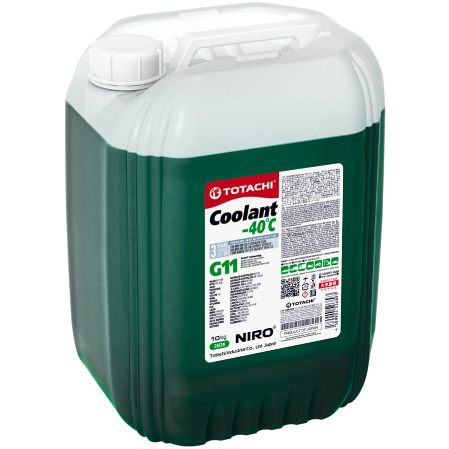 Антифриз Totachi NIRO Coolant зеленый G11 -40 20кг