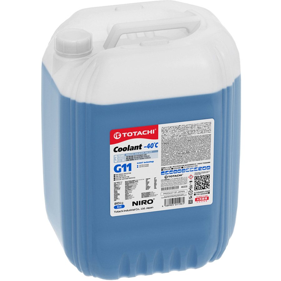 Антифриз Totachi NIRO Coolant синий G11 -40 20кг