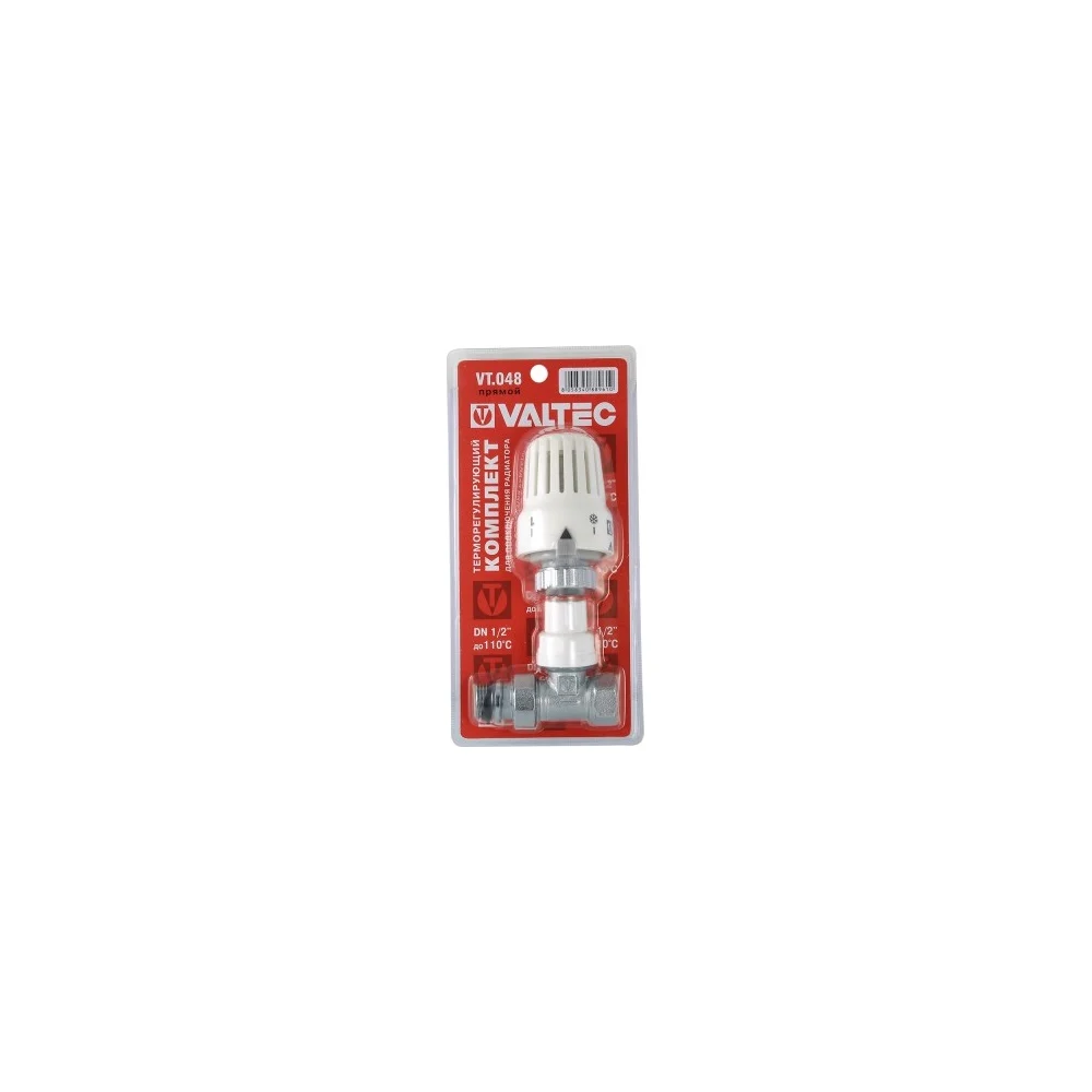 Прямой клапан с термостатической головкой для радиатора 1/2 Valtec VT.048.N.04