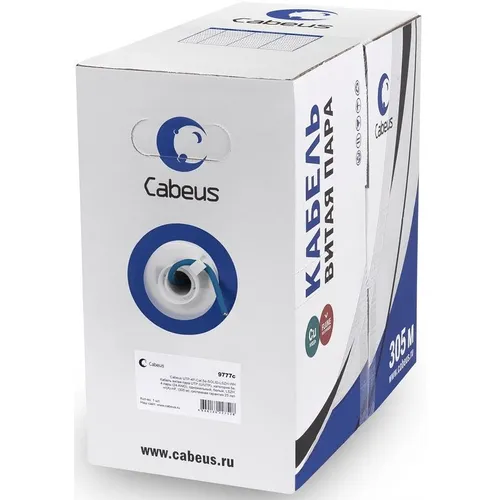 Кабель информационный CABEUS UTP-4P-CAT.5E-SOLID-LSZH-BL