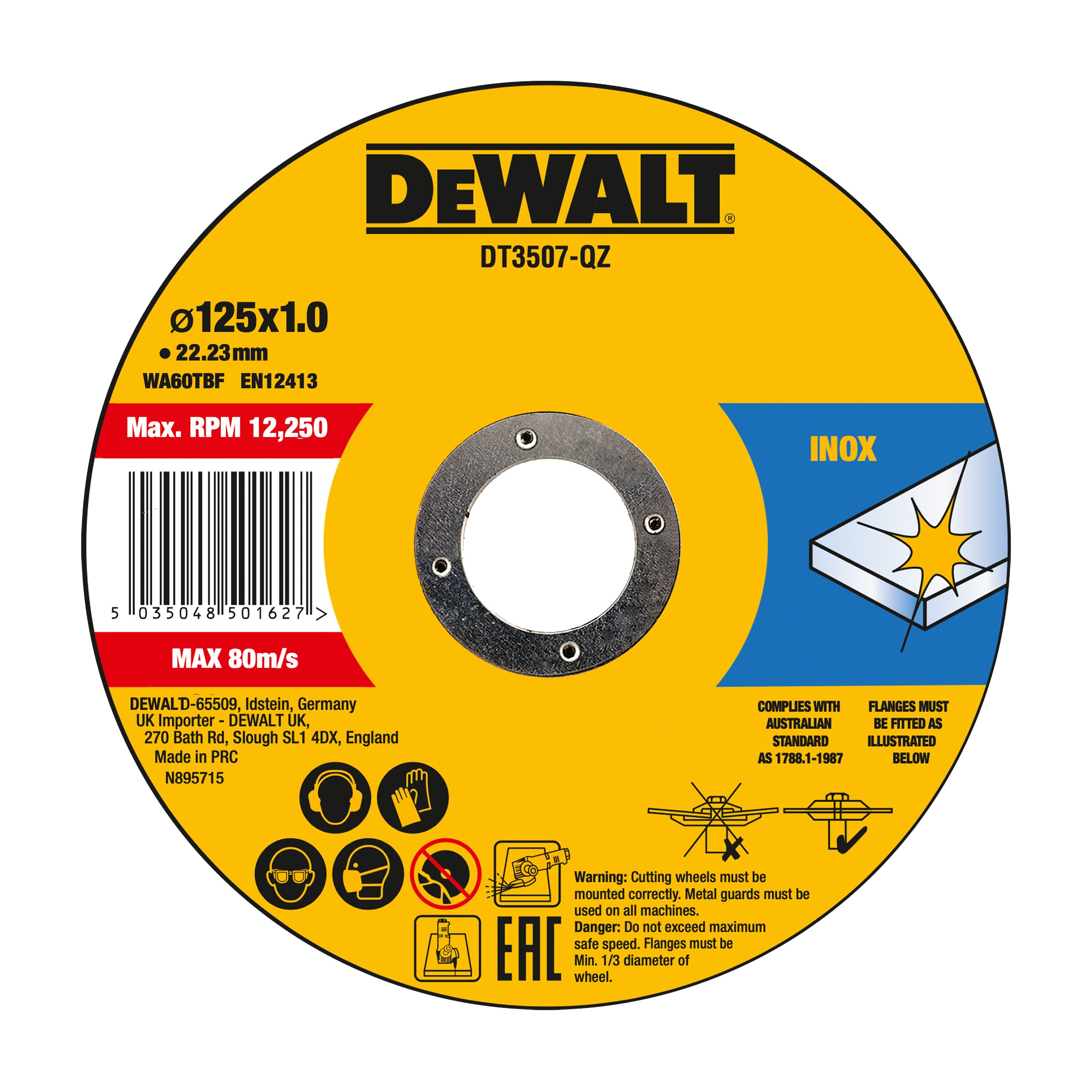 Отрезной диск DEWALT DT3507