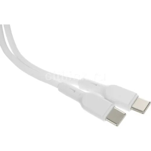 Кабель BORASCO USB Type-C (m) - USB Type-C (m), 1м, белый [52588]