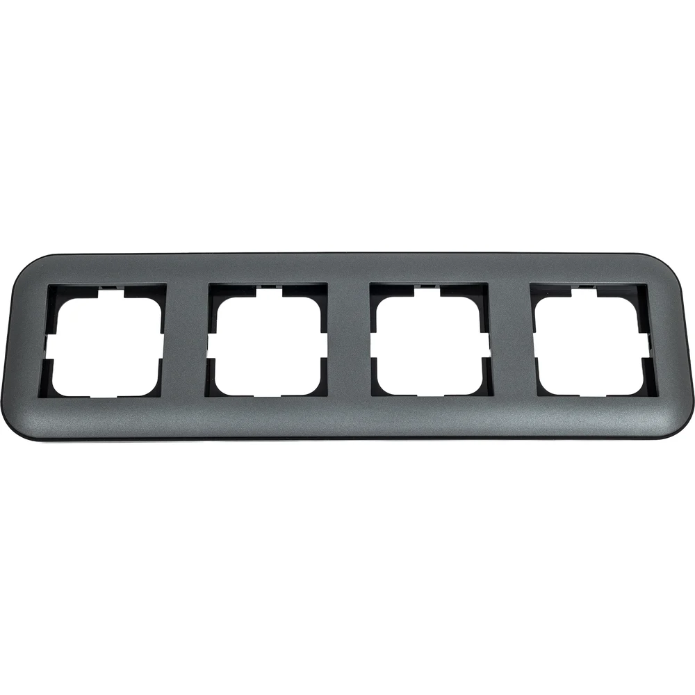 4-постовая рамка OVIVO Loft дымчатый-черный 404-110008-228