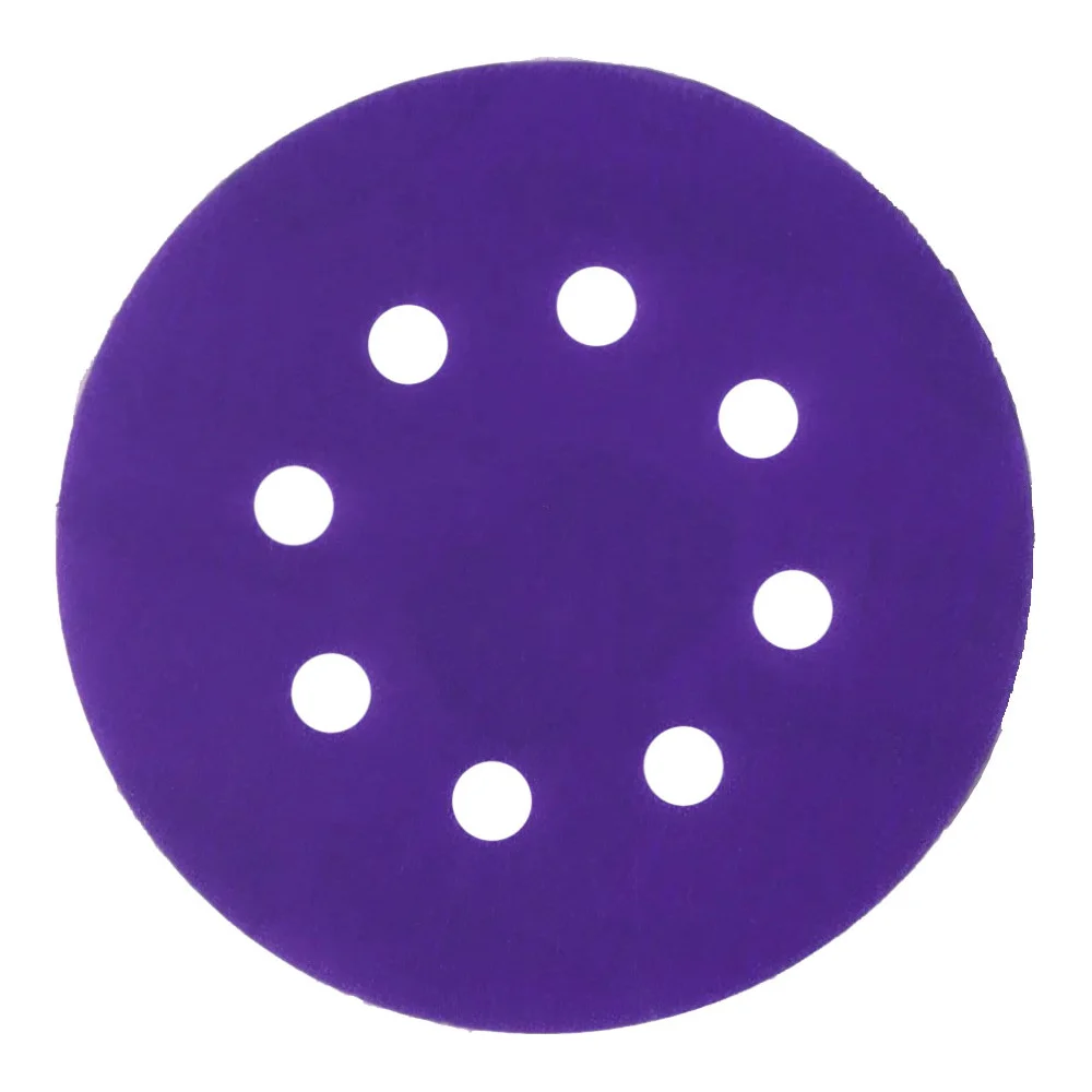 Круг абразивный Violet 125 мм, 50 шт, 8 отв, Р 40 керамическое зерно H7 385056